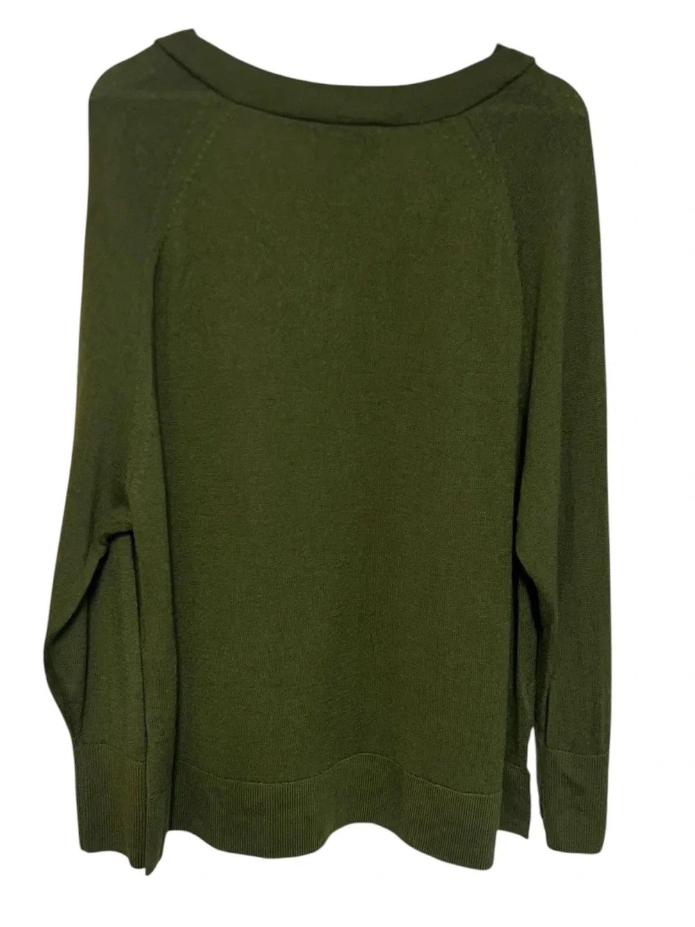 Anthropologie S 100% merino wool gabby oversized sweater v-neck high low hemline